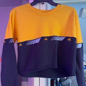 cropped adidas long sleeve shirt